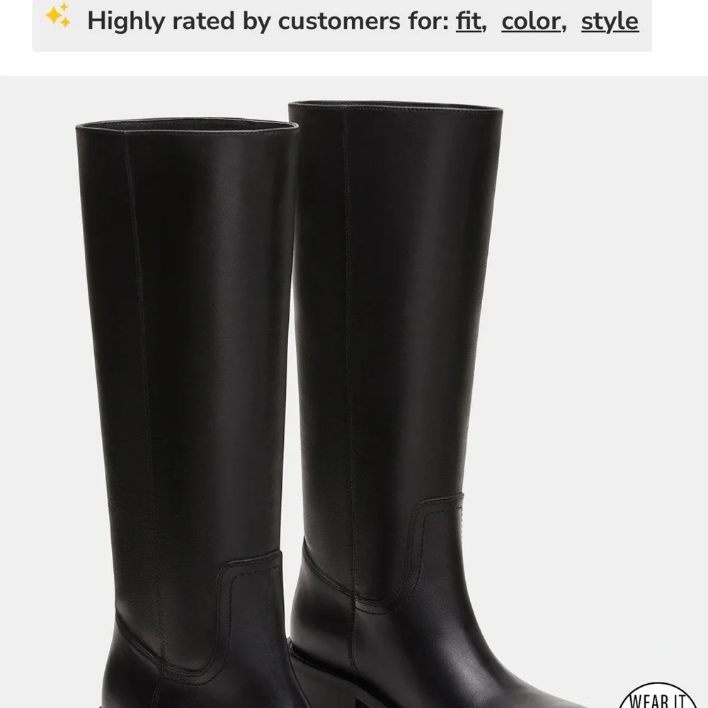 Steve Madden Riggs Tall Black Leather Knee Boots - Women